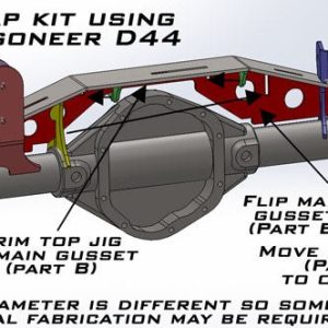 Artec Indust Axle Housing Truss, For Dana 30 or Dana 44, Over the Top, Weld on, Mild Steel, With Coil Bracket and Bump Stop – TR8801