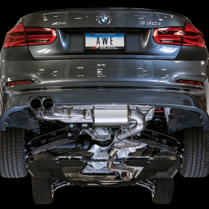 AWE Tuning Exhaust System Kit, Touring Edition Axle-Back System, Stainless Steel, Without Muffler, Single Exhaust with Single Exits – 3010-22022