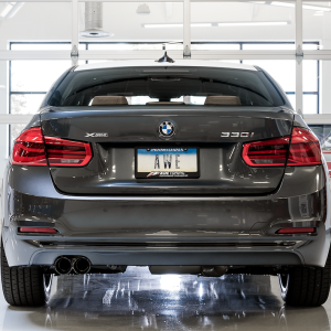 AWE Tuning Exhaust System Kit, Touring Edition Axle-Back System, Stainless Steel, Without Muffler, Single Exhaust with Single Exits – 3010-23022
