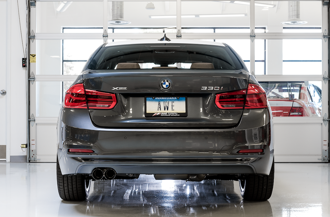 AWE Tuning Exhaust System Kit, Touring Edition Axle-Back System, Stainless Steel, Without Muffler, Single Exhaust with Single Exits – 3010-23022