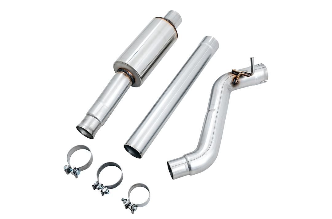 AWE Tuning Exhaust Pipe Intermediate, 3 Inch Diameter, Stainless Steel, Resonated – 3015-11003