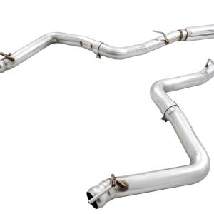 AWE Tuning Exhaust System Kit, Track Edition Cat-Back System, Stainless Steel, Without Muffler, Dual Exhaust, Rear Exit, Stock Tips – 3015-11050