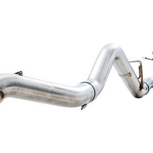 AWE Tuning Exhaust System Kit, 0FG Cat-Back System, T304L Stainless Steel, Without Muffler, Without Tip, With Bashguard – 3015-21000