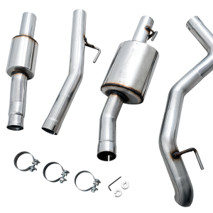 AWE Tuning Exhaust System Kit, Trail Edition Cat-Back System, Stainless Steel, Without Muffler, 3 Inch Pipe Diameter – 3015-21007