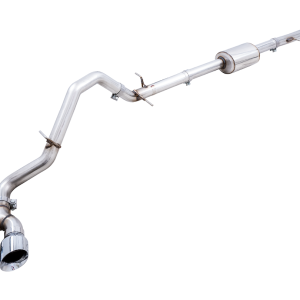 AWE Tuning Exhaust System Kit, 0FG Cat-Back System, Stainless Steel, Without Muffler, Single Exhaust with Dual Exits, Side Exit – 3015-22207