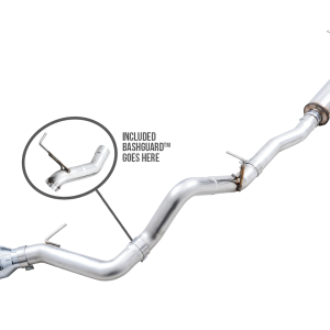 AWE Tuning Exhaust System Kit, 0FG Cat-Back System, T304L Stainless Steel, Without Muffler, Single Exhaust with Single Exit, Rear Exit – 3015-22789
