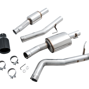 AWE Tuning Exhaust System Kit, Tread Edition Cat-Back System, Stainless Steel, With Muffler, 3 Inch Pipe Diameter – 3015-23103