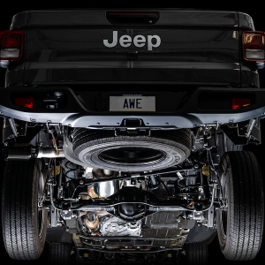 AWE Tuning Exhaust System Kit, Tread Edition Cat-Back System, Stainless Steel, With Muffler, 3 Inch Pipe Diameter – 3015-23103