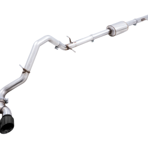 AWE Tuning Exhaust System Kit, 0FG Cat-Back System, Stainless Steel, Without Muffler, Single Exhaust with Dual Exits, Side Exit – 3015-23208