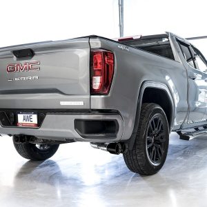 AWE Tuning Exhaust System Kit, 0FG Cat-Back System, Stainless Steel, Without Muffler, Single Exhaust with Dual Exits, Side Exit – 3015-23208