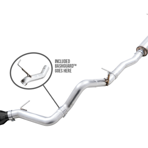 AWE Tuning Exhaust System Kit, 0FG Cat-Back System, T304L Stainless Steel, Without Muffler, Single Exhaust with Single Exit, Rear Exit – 3015-23789