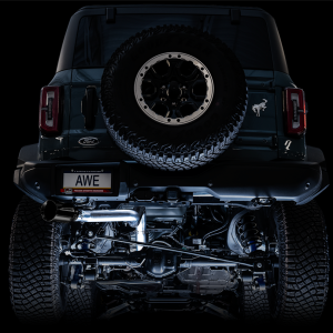 AWE Tuning Exhaust System Kit, 0FG Cat-Back System, T304L Stainless Steel, Without Muffler, Single Exhaust with Single Exit, Rear Exit – 3015-23789