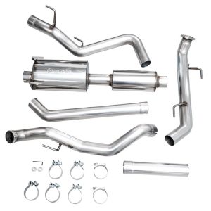 AWE Tuning Exhaust System Kit, 0FG Cat-Back System, Stainless Steel, With Muffler, Single Exhaust with Single Exit, Rear Exit – 3015-28254