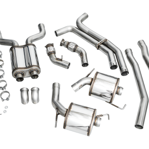 AWE Tuning Exhaust System Kit, Touring Edition Cat-Back System, Stainless Steel, With Mufflers, Dual Exhaust with Dual Outlet, Rear Exit – 3015-31003