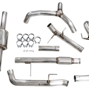 AWE Tuning Exhaust System Kit, 0FG Cat-Back System, Stainless Steel, Without Muffler, Single Exhaust with Dual Exits, Rear Exit – 3015-31200