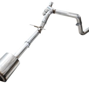 AWE Tuning Exhaust System Kit, 0FG Cat-Back System, Stainless Steel, Without Muffler, Single Exhaust with Dual Exits, Rear Exit – 3015-31200