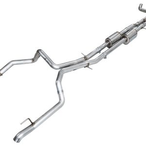 AWE Tuning Exhaust System Kit, 0FG Cat-Back System, Stainless Steel, Without Muffler, Single Exhaust with Dual Exits, Rear Exit – 3015-31202