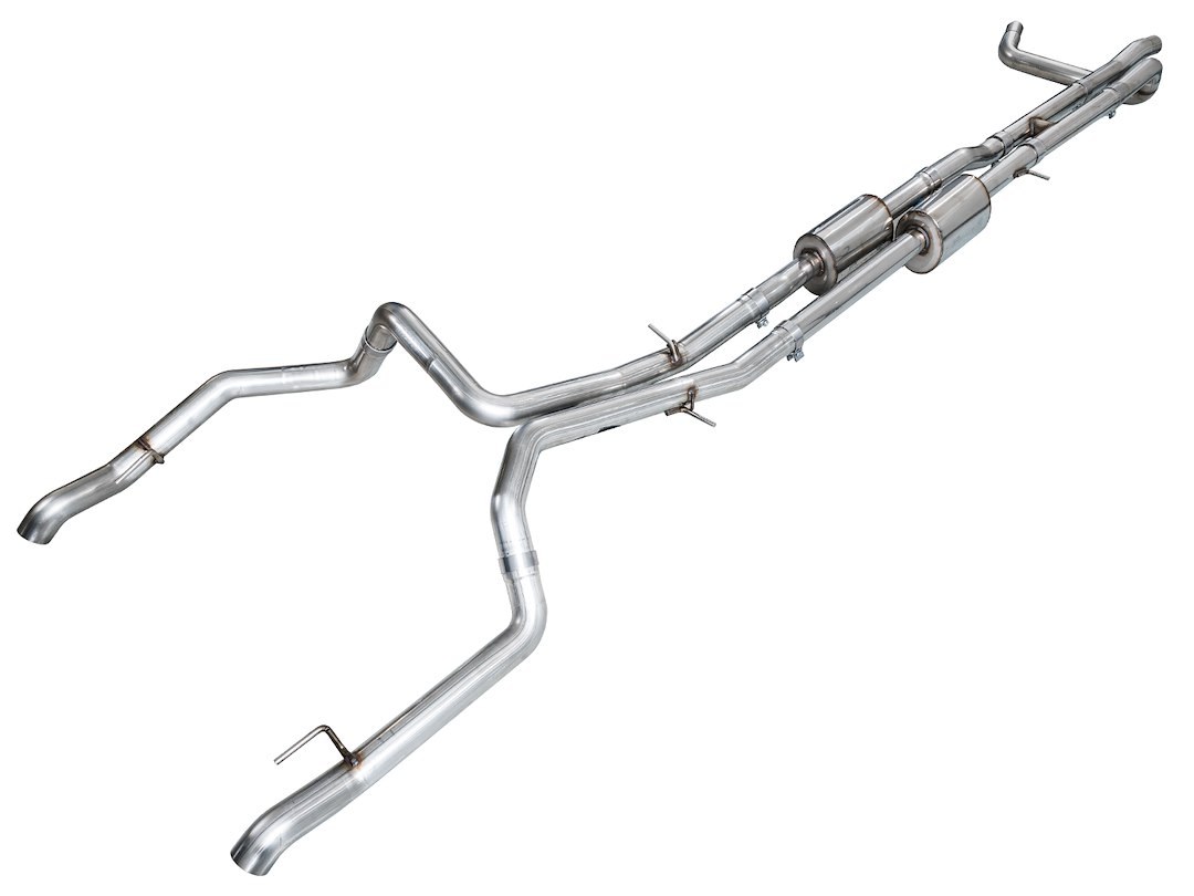 AWE Tuning Exhaust System Kit, 0FG Cat-Back System, Stainless Steel, Without Muffler, Single Exhaust with Dual Exits, Rear Exit – 3015-31202