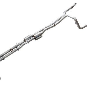 AWE Tuning Exhaust System Kit, 0FG Cat-Back System, Stainless Steel, Without Muffler, Single Exhaust with Dual Exits, Rear Exit – 3015-31202