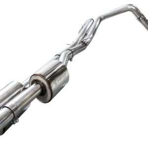 AWE Tuning Exhaust System Kit, 0FG Cat-Back System, Stainless Steel, Without Muffler, Single Exhaust with Dual Exits, Rear Exit – 3015-31202