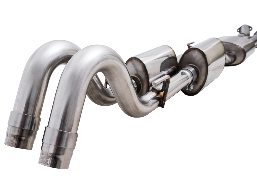 AWE Tuning Exhaust System Kit, 0FG Cat-Back System, Stainless Steel, Without Muffler, Dual Exhaust with Dual Outlet, Rear Exit – 3015-31826