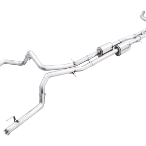 AWE Tuning Exhaust System Kit, 0FG Cat-Back System, T304L Stainless Steel, Without Muffler, Dual Exhaust with Dual Exit, Rear Exit – 3015-31972