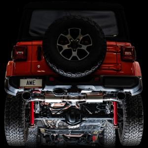 AWE Tuning Exhaust System Kit, Tread Edition Axle-Back System, Stainless Steel, Without Muffler, 3 Inch Pipe Diameter – 3015-32001