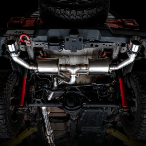 AWE Tuning Exhaust System Kit, Tread Edition Axle-Back System, Stainless Steel, Without Muffler, 3 Inch Pipe Diameter – 3015-32001