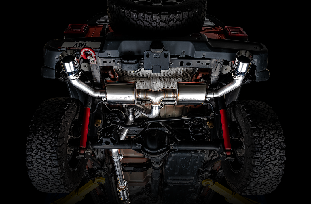 AWE Tuning Exhaust System Kit, Tread Edition Axle-Back System, Stainless Steel, Without Muffler, 3 Inch Pipe Diameter – 3015-32001