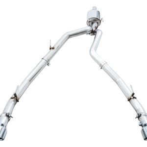 AWE Tuning Exhaust System Kit, 0FG Cat-Back System, T304L Stainless Steel, With Muffler, Single Exhaust with Dual Exits, Rear Exit – 3015-32002
