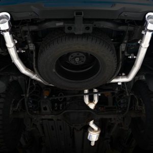 AWE Tuning Exhaust System Kit, 0FG Cat-Back System, T304L Stainless Steel, With Muffler, Single Exhaust with Dual Exits, Rear Exit – 3015-32002