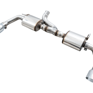 AWE Tuning Exhaust System Kit, Tread Edition Axle-Back System, Stainless Steel, Without Muffler, 3 Inch Pipe Diameter – 3015-32003