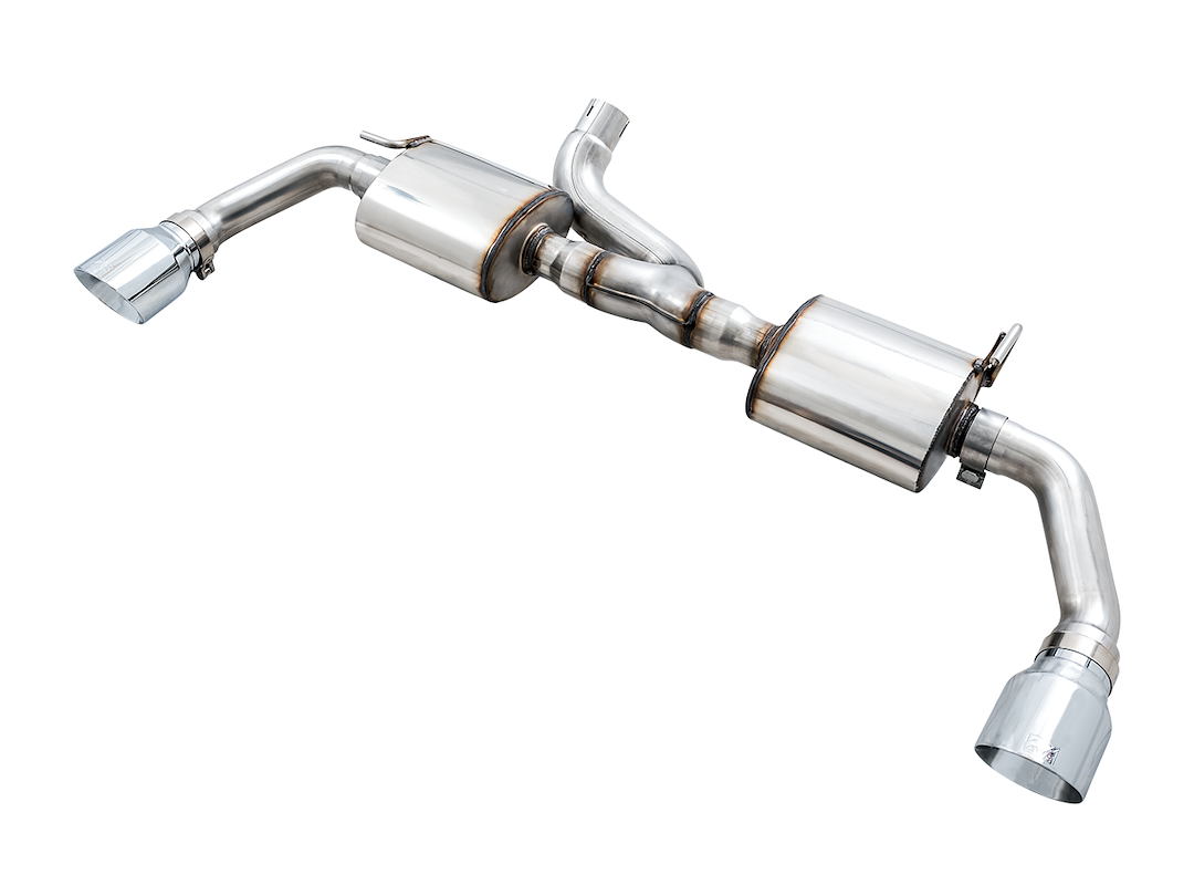 AWE Tuning Exhaust System Kit, Tread Edition Axle-Back System, Stainless Steel, Without Muffler, 3 Inch Pipe Diameter – 3015-32003