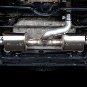 AWE Tuning Exhaust System Kit, Tread Edition Axle-Back System, Stainless Steel, Without Muffler, 3 Inch Pipe Diameter – 3015-32003