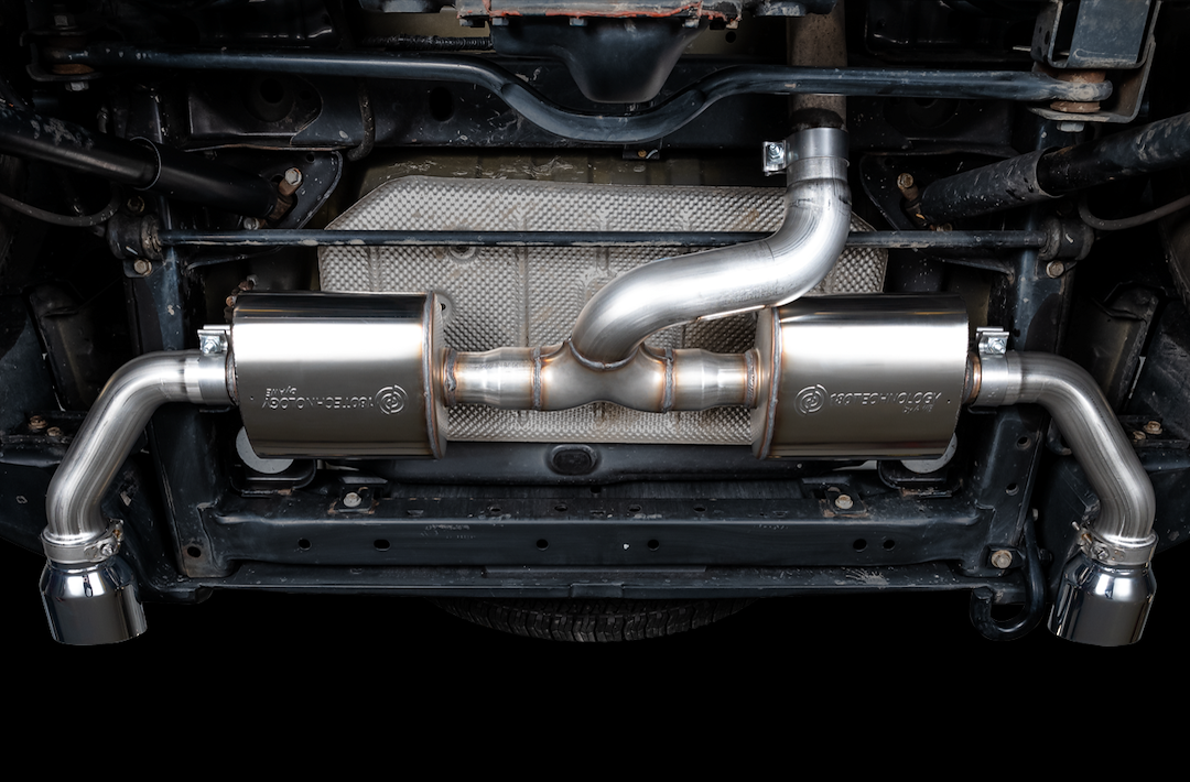 AWE Tuning Exhaust System Kit, Tread Edition Axle-Back System, Stainless Steel, Without Muffler, 3 Inch Pipe Diameter – 3015-32003