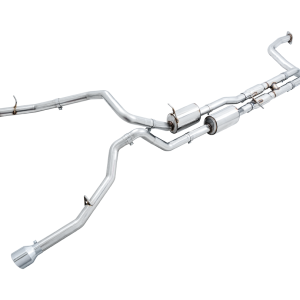 AWE Tuning Exhaust System Kit, 0FG Cat-Back System, T304L Stainless Steel, With Muffler, Single Exhaust with Dual Exits, Rear Exit – 3015-32004