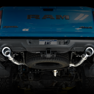 AWE Tuning Exhaust System Kit, 0FG Cat-Back System, T304L Stainless Steel, With Muffler, Single Exhaust with Dual Exits, Rear Exit – 3015-32005