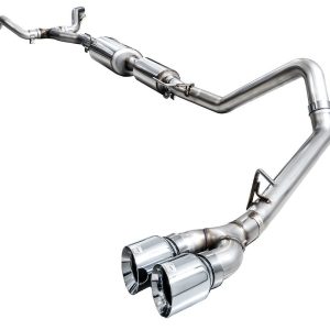 AWE Tuning Exhaust System Kit, 0FG Cat-Back System, Stainless Steel, With Muffler, Single Exhaust with Single Exits, Rear Exit – 3015-32063