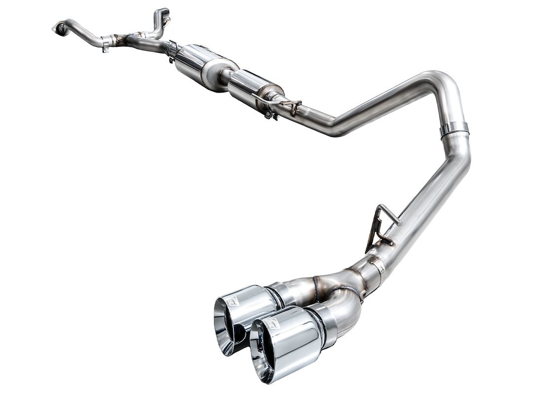 AWE Tuning Exhaust System Kit, 0FG Cat-Back System, Stainless Steel, With Muffler, Single Exhaust with Single Exits, Rear Exit – 3015-32063