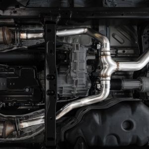 AWE Tuning Exhaust System Kit, 0FG Cat-Back System, Stainless Steel, With Muffler, Single Exhaust with Single Exits, Rear Exit – 3015-32063