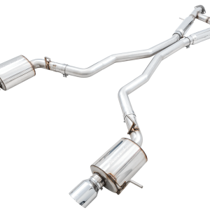 AWE Tuning Exhaust System Kit, Touring Edition Cat-Back System, Stainless Steel, With Muffler, Dual Exhaust, Rear Exit – 3015-32123