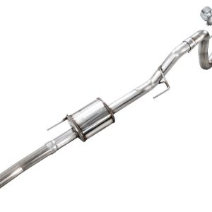 AWE Tuning Exhaust System Kit, 0FG Cat-Back System, Stainless Steel, With Muffler, Single Exhaust with Dual Side Exits, Rear Exit – 3015-32145