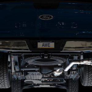 AWE Tuning Exhaust System Kit, 0FG Cat-Back System, Stainless Steel, With Muffler, Single Exhaust with Dual Side Exits, Rear Exit – 3015-32145