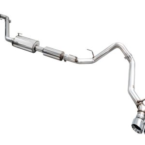 AWE Tuning Exhaust System Kit, 0FG Cat-Back System, Stainless Steel, With Muffler, Single Exhaust with Single Exits, Rear Exit – 3015-32254