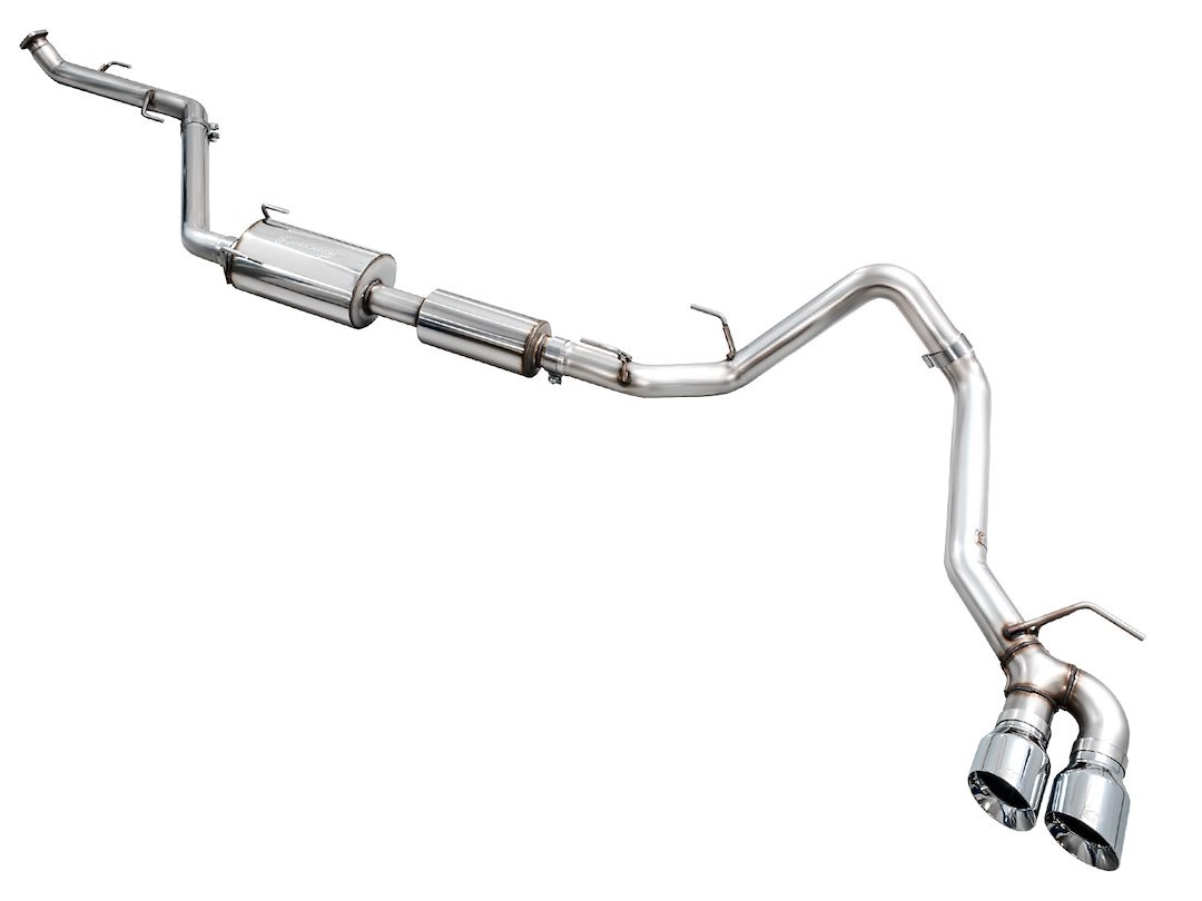 AWE Tuning Exhaust System Kit, 0FG Cat-Back System, Stainless Steel, With Muffler, Single Exhaust with Single Exits, Rear Exit – 3015-32254