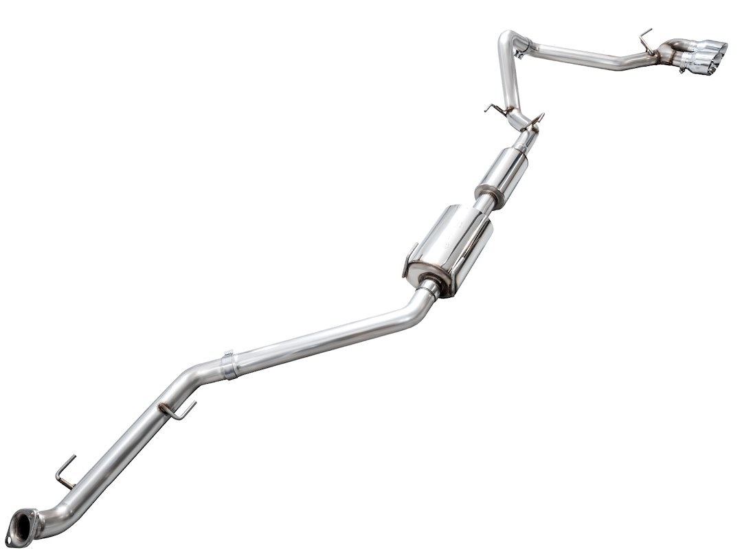 AWE Tuning Exhaust System Kit, 0FG Cat-Back System, Stainless Steel, With Muffler, Single Exhaust with Single Exits, Rear Exit – 3015-32254
