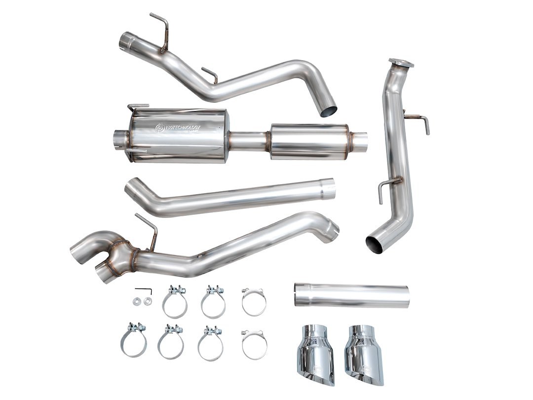 AWE Tuning Exhaust System Kit, 0FG Cat-Back System, Stainless Steel, With Muffler, Single Exhaust with Single Exits, Rear Exit – 3015-32254