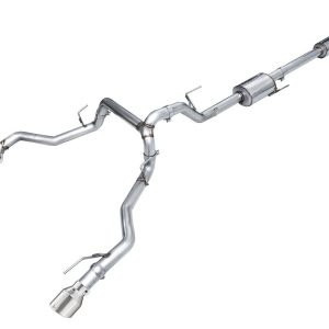 AWE Tuning Exhaust System Kit, 0FG Cat-Back System, Stainless Steel, With Muffler, Single Exhaust with Dual Exits, Rear Exit, Resonated – 3015-32402