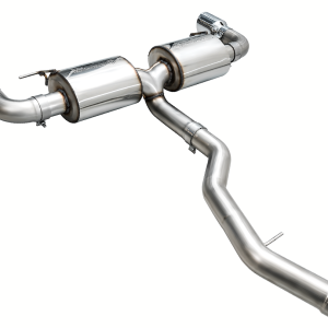 AWE Tuning Exhaust System Kit, Touring Edition Axle-Back System, Stainless Steel, Without Muffler, Single Exhaust with Dual Exits – 3015-32429