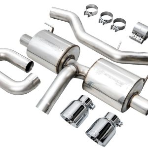AWE Tuning Exhaust System Kit, Touring Edition Axle-Back System, Stainless Steel, Without Muffler, Single Exhaust with Dual Exits – 3015-32429